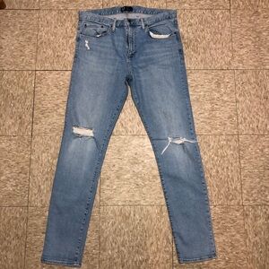 GAP Blue Skinny Distressed Jeans SIze 36x34